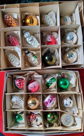 Kerstballen (24) - Glas, Nieuw