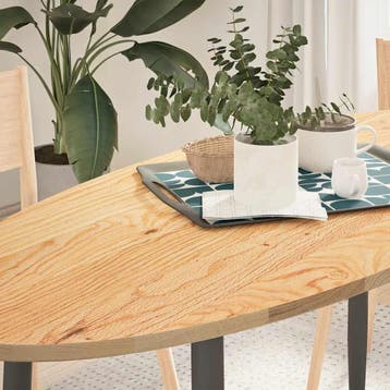 vidaXL Tafelblad 140x60x2 cm ovaal massief eikenhout, Verzenden, Nieuw