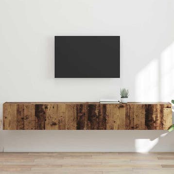 vidaXL TV Wandkast 2 st Oud Hout Bewerkt hout, Minder dan 50 cm, Verzenden, Nieuw, Minder dan 100 cm