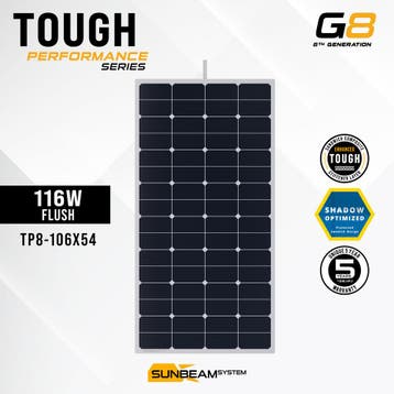 Tough G8 Performance 116 Watt Zonnepaneel, Ophalen of Verzenden, Nieuw
