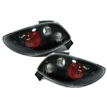 Achterlichten Peugeot 206 cc Lexus look zwart, Auto-onderdelen, Ophalen of Verzenden, Nieuw