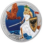 Duitsland. 5 Mark 2022 1 oz 5 Mark Germania Silver Coin Blue, Postzegels en Munten, Munten | Europa | Niet-Euromunten
