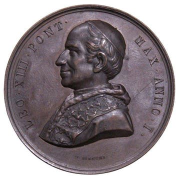Vaticaan. Medal Medalha Papal em Bronze – Papa Leão XIII: