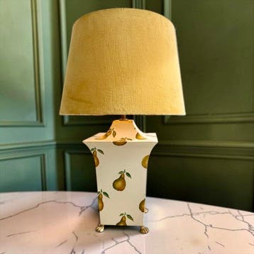 Tafellamp - Vintage handgeschilderde tole-stijl tafellamp