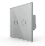 Livolo Touchscreen Schakelaar | Grijs | 2-voudig | Aan/Uit, Ophalen of Verzenden, Nieuw, Schakelaar