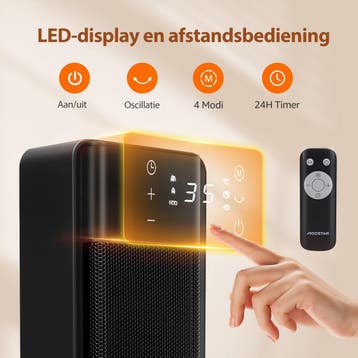 Elektrische Kachel - Keramische Ventilatorkachel - Heater -, Verzenden, Zo goed als nieuw