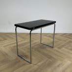 Thonet B 109 design klaptafel, bruin - chroom, Ophalen of Verzenden, Gebruikt