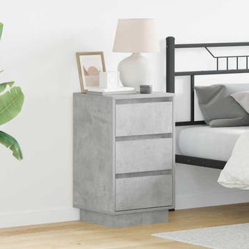 vidaXL Nachtkastje Beton Grijs 39 x 34,5 x 65 cm Bewerkt, Minder dan 45 cm, Verzenden, Nieuw, 55 tot 70 cm