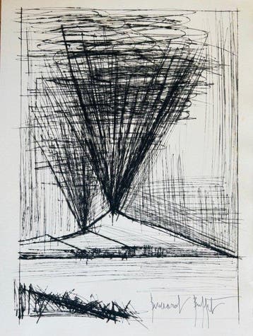 Bernard Buffet (1928-1999) - Le Vésuve et la baie de Naples,