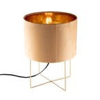 Moderne tafellamp geel met goud - Rosalina, Verzenden, Nieuw, Modern