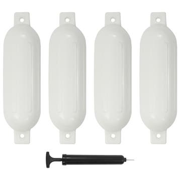 vidaXL Bootstootkussens 4 st 51x14 cm PVC wit, Verzenden, Nieuw