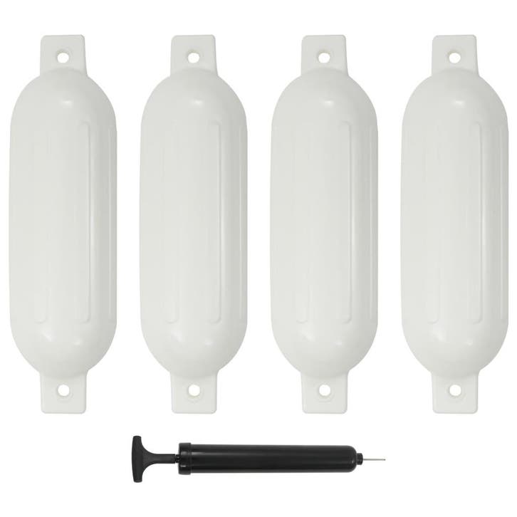 vidaXL Bootstootkussens 4 st 51x14 cm PVC wit, Watersport en Boten, Bootonderdelen, Nieuw, Verzenden