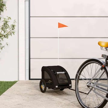 vidaXL Hondenfietstrailer oxford stof en ijzer zwart, Verzenden, Nieuw