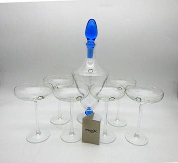 v.nason&c - Drinkset (7) - World Collection Blu - Muranoglas