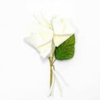 Corsage bruidegom double calla pearl ivory foam 16 cm per, Ophalen of Verzenden, Nieuw