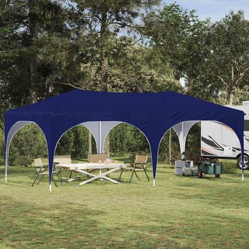 vidaXL Pop-up partytent 574 x 289 x 245 cm Blauw Oxford Stof, Verzenden, Nieuw, Partytent