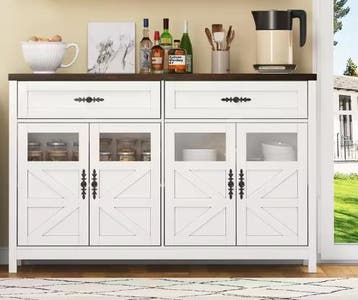 Buffetkast 140 cm – Dressoir met 4 Deuren en 2 Lades, Verzenden, Nieuw