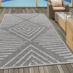 Buitenkleed | Aruba | Geometrisch | Grijs | 240x340 cm, Huis en Inrichting, Verzenden, Nieuw