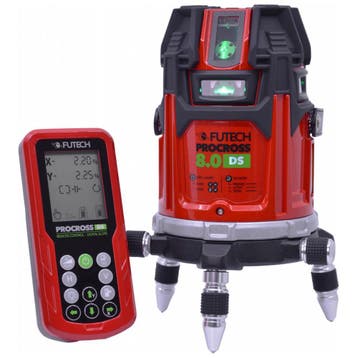 Futech ProCross 8.0 GROEN | Unieke 8-Lijns Laser | 1mm@10m!, Doe-het-zelf en Verbouw, Meetapparatuur, Ophalen of Verzenden, Nieuw