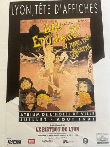 le bistro de Lyon - Rare affiche exposition le Bistro de