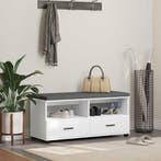 vidaXL Halbank Wit 100 x 38 x 46 cm Geïndustrialiseerd hout, Verzenden, Nieuw