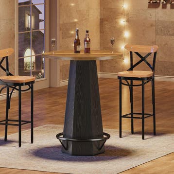 Ronde Bartafel Bistro Cocktailtafel met Metalen Voetensteun, Verzenden, Nieuw