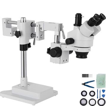 Vevor Trinocular Microscoop | Tweedekansje | OP=OP, Ophalen of Verzenden, Zo goed als nieuw, Minder dan 400x, Stereomicroscoop