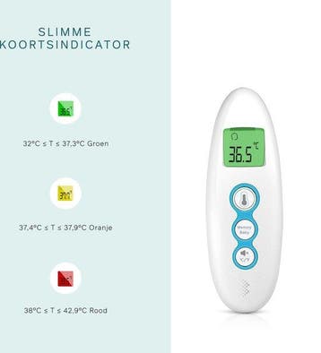2dekans | Bintoi® X100 Digitale Thermometer – Oor &, Ophalen of Verzenden, Zo goed als nieuw