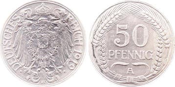 Duitsland Probe 50 Pfennig 1919 A Probe Aluminium J 301 Rrr, Verzenden