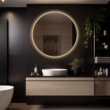 Loxa - Ronde Badkamerspiegel Lena met Led 100cm, Verzenden, Nieuw, Rond
