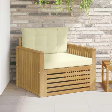 vidaXL Tuinbank Polyester Wit, Verzenden, Nieuw