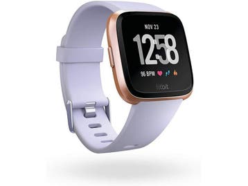 Fitbit Versa 34 mm aluminium roségoud met siliconen armband, Verzenden, Zo goed als nieuw, Fitbit