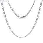 Zilveren figaro schakel ketting 70 cm 3 mm, Verzenden, Nieuw, Zilver