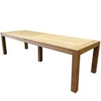 Krista dining tuintafel 400x110xH77,5 cm - poten 12 cm teak, Tuin en Terras, Tuintafels, Ophalen of Verzenden, Nieuw, Teakhout