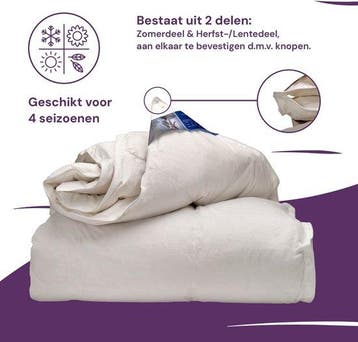 2dekans | Ten Cate Dekbed - Dekbed 240x200 - Donsdeken -, Ophalen of Verzenden, Zo goed als nieuw, Wit