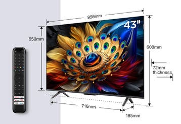 TCL C69 43C69B - 43 inch 4K QLED Smart TV, 50 Hz, Zo goed als nieuw, 100 cm of meer, 4k (UHD)