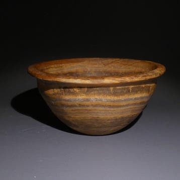 Oud-Egyptisch Marmer Vaas. Ø 8,5 cm. Middenrijk, 11e–12e, Verzamelen