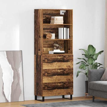 vidaXL buffetkast 2 st Oudhout 69,5 x 34 x 180 cm Bewerkt, Minder dan 50 cm, Verzenden, Nieuw, Minder dan 100 cm