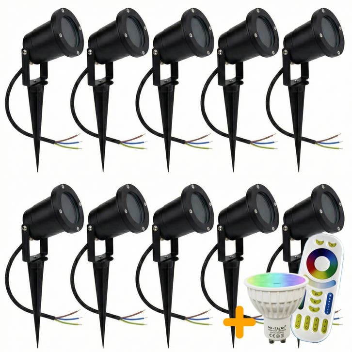 Set 10| Prikspots Samara | Complete set | RGB-CCT, Tuin en Terras, Buitenverlichting, Nieuw, 50 tot 250 watt, Ophalen of Verzenden