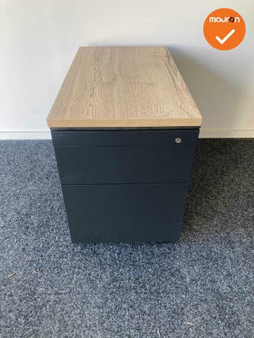 Ahrend Ladeblok - 57x42x76cm - Zwart - 3 laden metaal -  top, Werkplek, Ophalen of Verzenden, Gebruikt, Kast