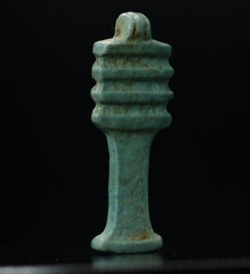 Oud-Egyptisch Faience Djed-zuil amulet - 38 mm (Zonder