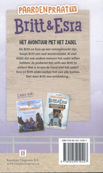 Het avontuur met het zadel / Paardenpraat tv Britt & Esra /, Verzenden, Zo goed als nieuw, Joke Reijnders