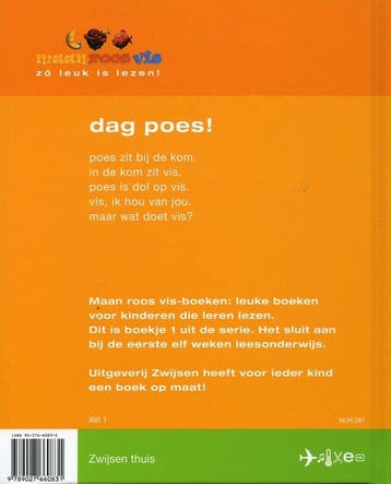 Dag poes! / Maan roos vis / 1 9789027660831 Frank Smulders, Verzenden, Gelezen, Frank Smulders
