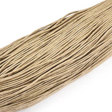 10 meter Waxkoord katoen 1,5 mm – naturel, Hobby en Vrije tijd, Ophalen of Verzenden, Nieuw, Draad