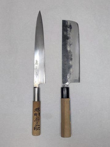 Keukenmes - Staal, Hout - Japan - Traditionele Japanse, Antiek en Kunst