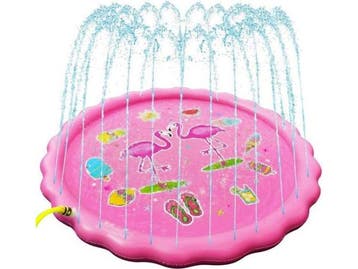 Veiling - iBello Sprinkler Waterspeelmat Flamingo Roze 170 c, Nieuw