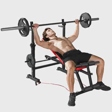 SPORTNOW Multifunctionele Bodybuilding Bank met Verstelbare, Sport en Fitness, Verzenden, Nieuw