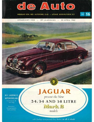 1962 DE AUTO MAGAZINE 16 NEDERLANDS, Nieuw, Author
