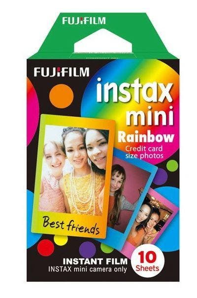 Fujifilm Instax Mini Colorfilm Rainbow Enkelpak, Audio, Tv en Foto, Videocamera's Analoog, Overige typen, Ophalen of Verzenden