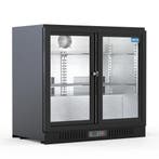 Horeca Bar Koelkast - 2 Schuifdeuren - Zwart - Glas Deur, Verzenden, Nieuw in verpakking, Koelen en Vriezen